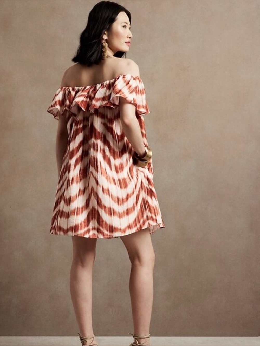 LINEN OFF THE SHOULDER DRESS